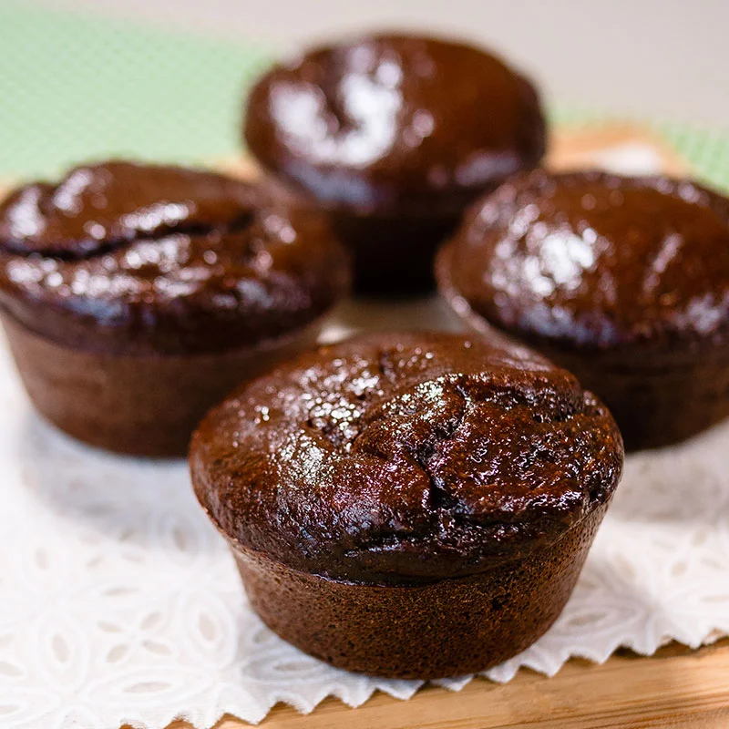Bolinho de cenoura com cacau