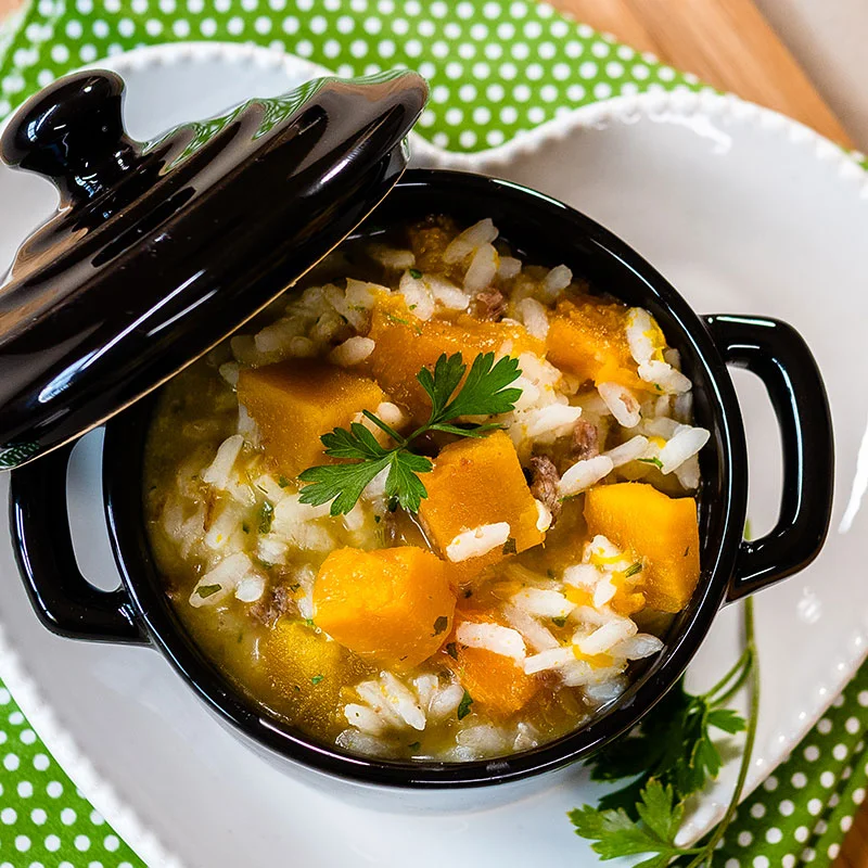 Risotinho de frango e legumes
